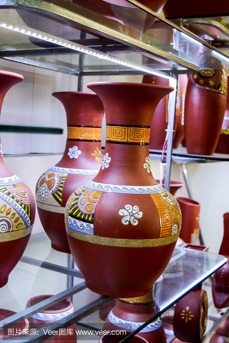 巴特庄古陶瓷村的陶器制品